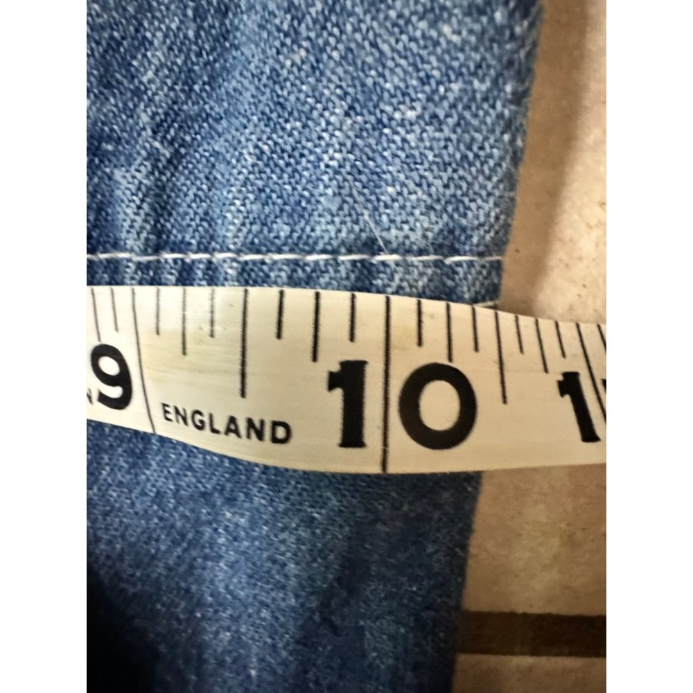 Vintage Sanforized Denim Button Overalls Work Wear Jeans Pants Railroad Distress - Picture 10 of 11